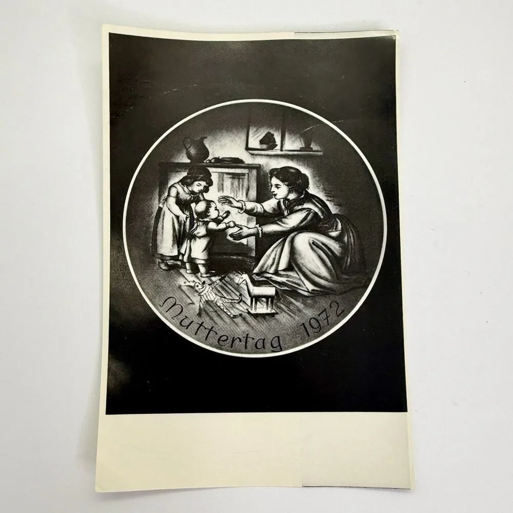 Mothers Day 1972 Muttertag Plate BAREUTHER Bavaria Germany 7.75
